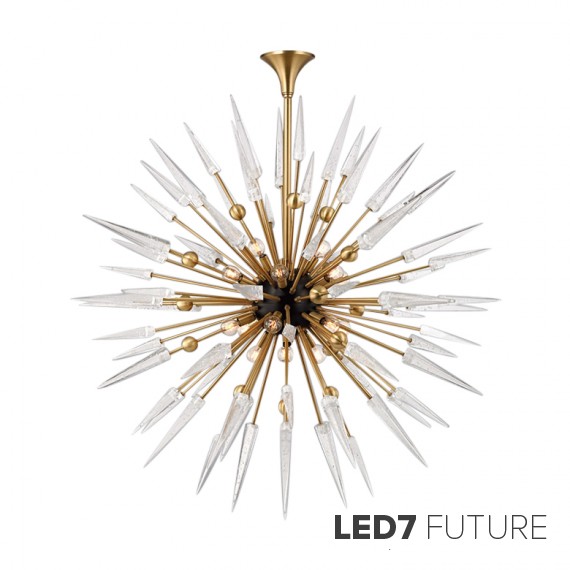 Loft Industry Modern - Lance Sun Gold Chandelier